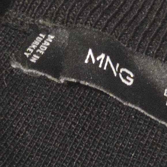 MNG Snap Front Black Cardigan Sweater Size S - Picture 2 of 6